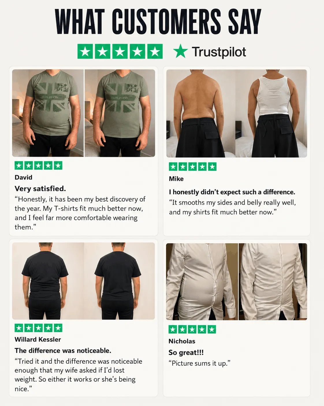 VEROSHAPE customer reviews with real before-and-after compression tank results
